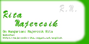 rita majercsik business card